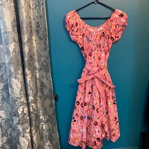 Disney dress shop dogs printed pin up dress